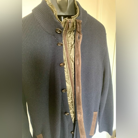 Paul & Shark Yachting Wool / Goatskin Sweater Size L NWT - Picture 10 of 15